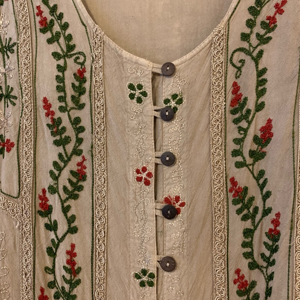Jessica Taylor 2xl embroidered dress rayon